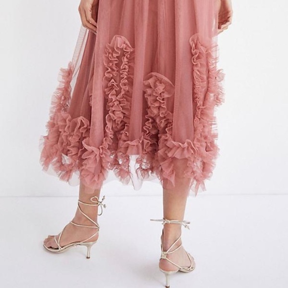 - Anthropologie Felicity Tulle Midi Skirt size small   new without tags - Picture 4 of 10